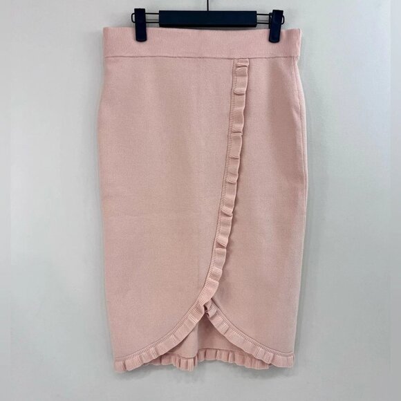 Club Monaco Knit Lucah Pencil Skirt in Rose Size Medium - Picture 2 of 5